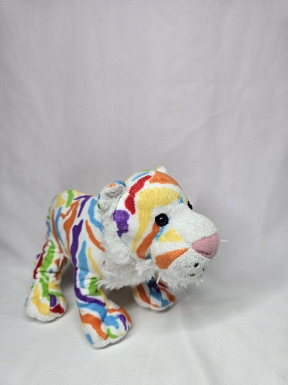 Webkinz GANZ Colorsplash Tiger Stuffed Animal Toy HM737 No Code- FLAWS READ INFO